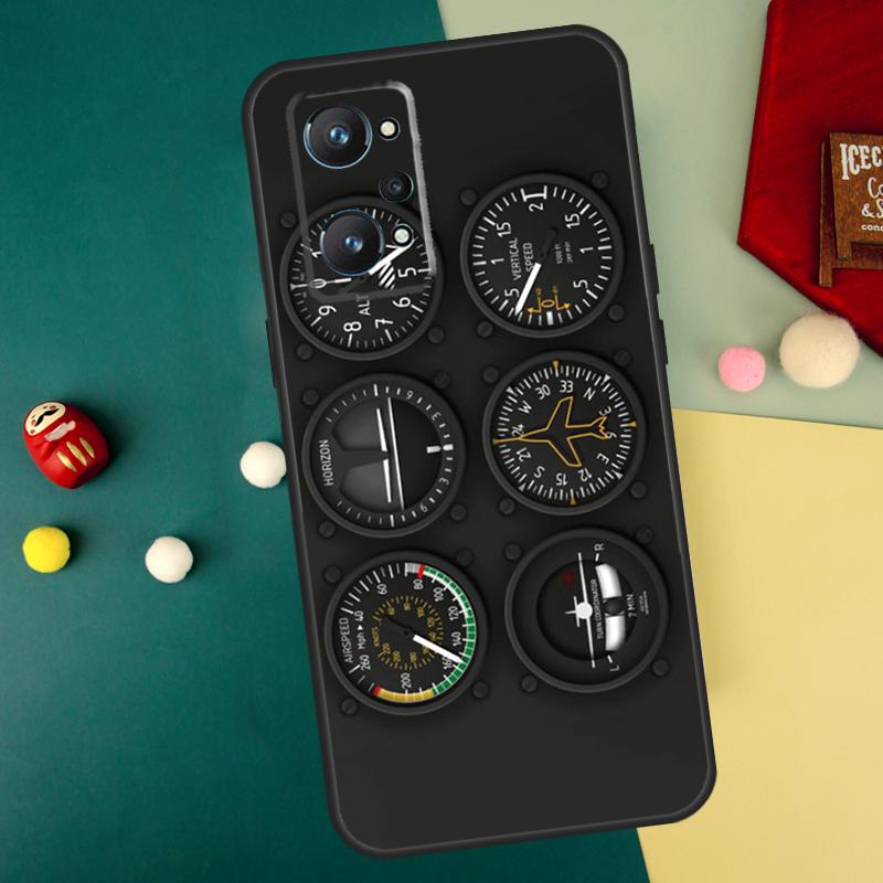 AIRCRAFT COCKPIT DASHBOARD For Realme 10 11 12 13 14 Pro Plus C67 C65 C63 C61 C55 C53 C51 C35 C71 C75 GT7 15 Pro Case