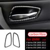 For BMW E90 E92 E93 3 Series 2005-2012 Real Carbon Fiber 2Pcs/Set Car Interior Door Handle Cover Decal Decorative