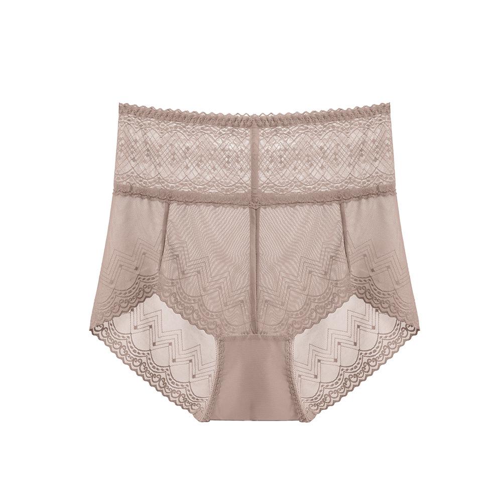 Кружевные трусики с высокой талией Xiaotianer 1015: Женский бесшовный живот и подтяжка бедер, сексуальный прозрачный дизайн