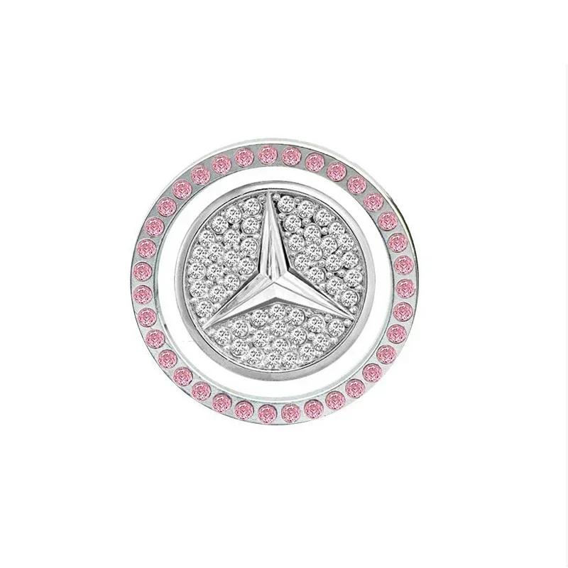 DIQ4   Car One-Click Engine Start Stop Switch Button Cover Ignition Button Sticker For Mercedes Benz W211 W204 W210 CLA GLA Accessories