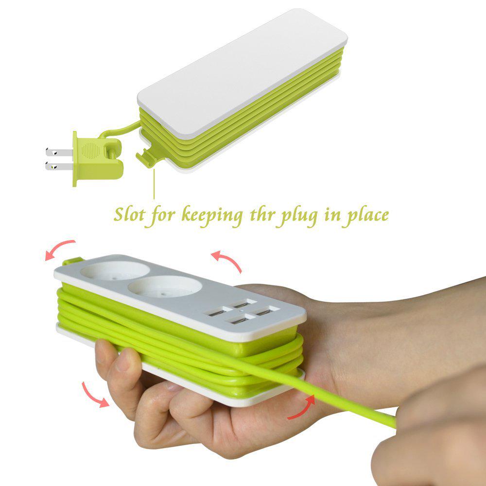 Вилка европейского стандарта, настенная многоразовая розетка, портативная 4 USB-порта для мобильных телефонов, 1200 Вт, 250 В, кабель 1,5 м для смартфонов, планшетов