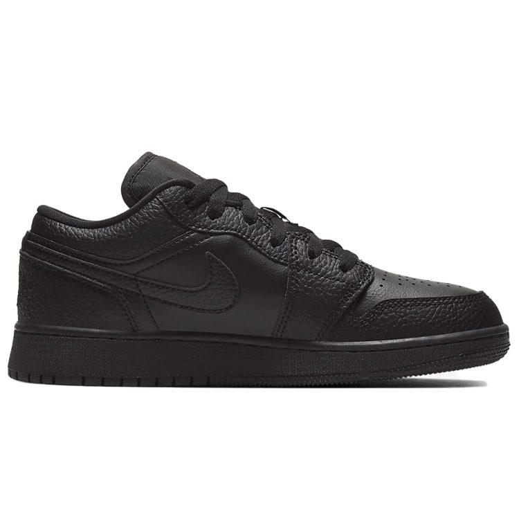 Jordan 1 Низкий GS Тройной Черный 2020 553560-091