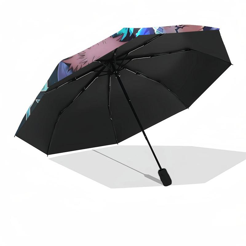1pc Red Haired Anime Character UmbrellaAutomatic Opening & Closing, Foldable Design, Iron Frame, Outdoor Use, Festival Gift, Suitable for Fans, Travel