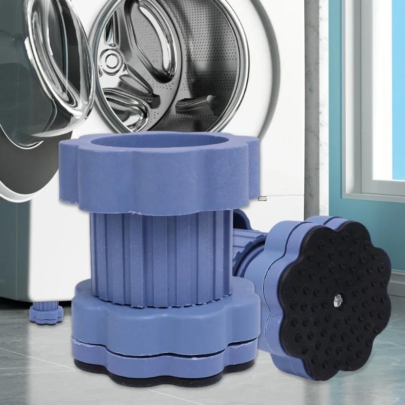 4 шт. Универсальная подставка для увеличения высоты для основания стиральной машины, амортизирующая противоскользящая основа для холодильников, виброизолирующая и бесшумная