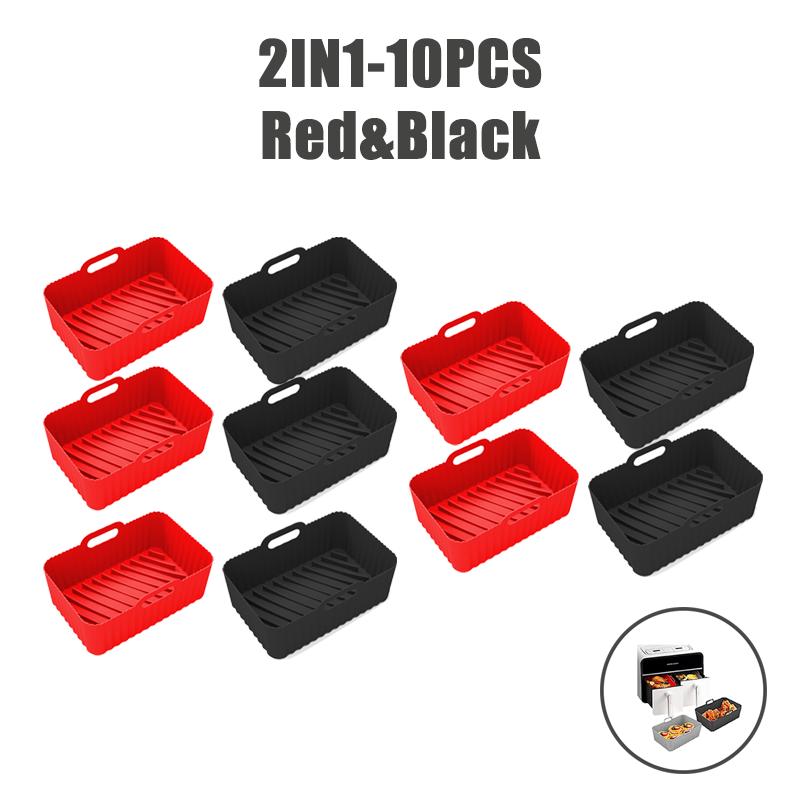 Силиконовые вкладыши для аэрофритюрницы пищевого класса для двойной аэрофритюрницы Ninja, антипригарные аксессуары для корзины аэрофритюрницы для Ninja