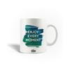 Ceramic Mug - MANIACASE - Quote Enjoy Every Moment - 30cl - Dishwasher Safe - White