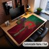 Large Mouse Pad Morocco Football Print Custom Name Text Desk Mat for Office Gaming