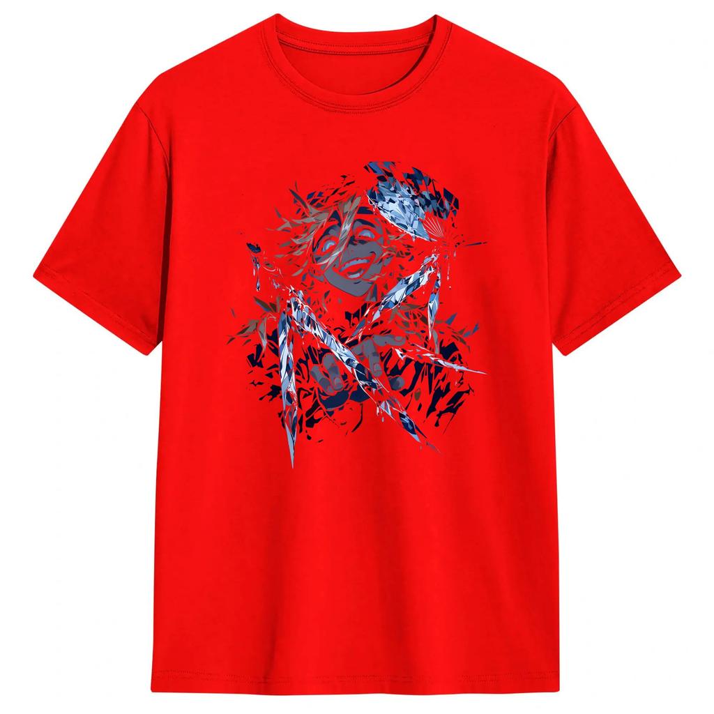 Casual Anime Douma Upper TShirt for Unisex O Neck Pure Cotton T Shirts Short Sleeve Tees Birthday Present Clothes