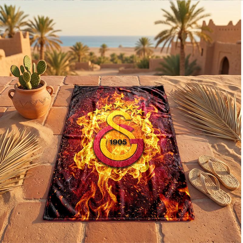 Пляжное полотенце из микрофибры Galatasaray FC, быстросохнущее, впитывающее, большое, для пляжа, плавания, путешествий