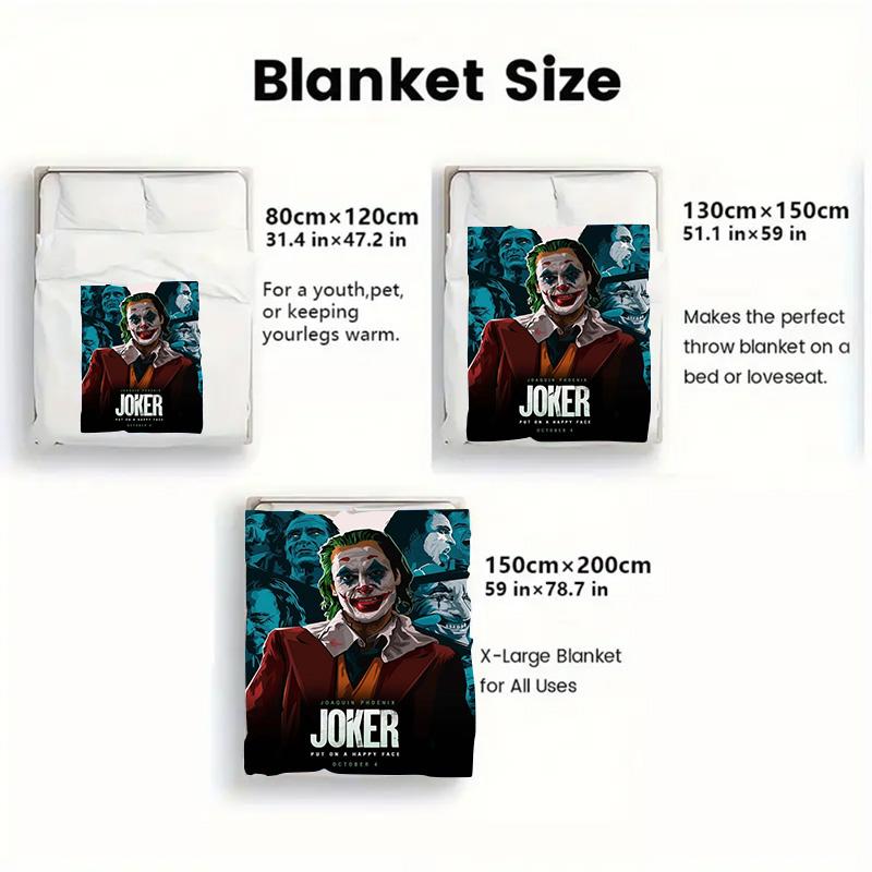 Joker Retro Design Blanket Lightweight Warm Comfortable for Bed Sofa Office Vintage Style Home Decor