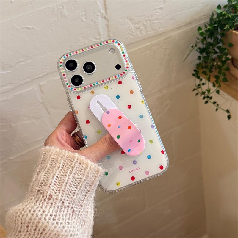 Корейский Чехол для iPhone 17/16 Pro Max/15/14 Звезда Точка Девочковый