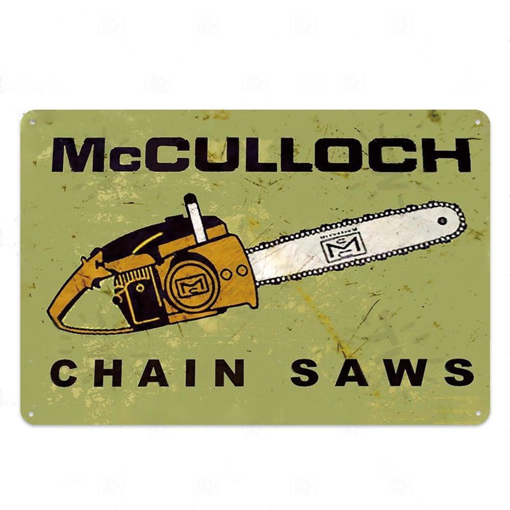 Металлическая табличка с цепной пилой, металлическая винтажная жестяная вывеска, настенный декор для человека, декоративная тарелка в пещере
