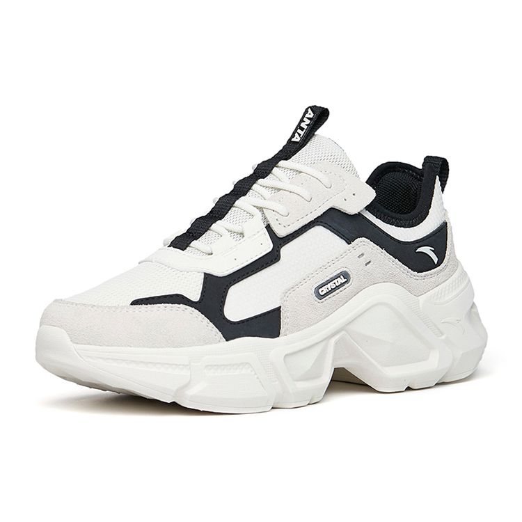 Anta Удобная спортивная обувь с амортизацией и сопротивлением скольжению женские кроссовки белые черные 122238887-2