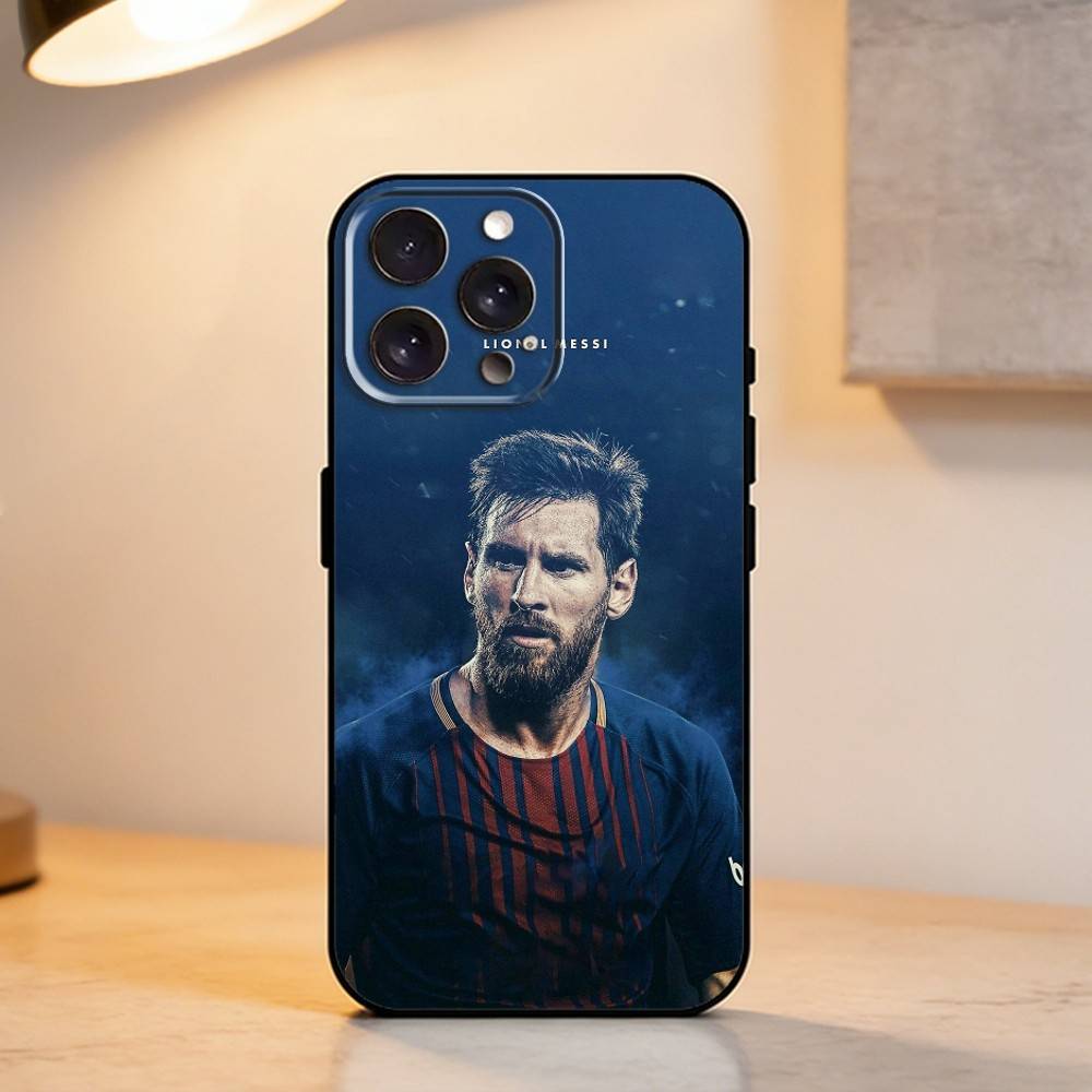 F-Футбол S-Звезда L-Лионель Месси Чехол для телефона для iPhone 17,16,15,14,13,12,11 Plus,Pro Max,XS,Мягкий силиконовый черный чехол