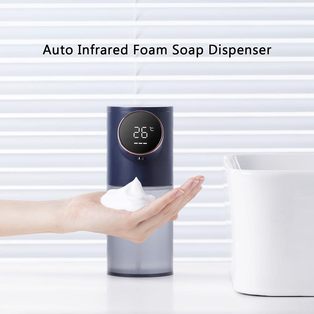 Автоматический дозатор мыла, бесконтактный, емкость 320 мл, дисплей температуры, плотная пена, стиральная машина для рук, 1500 мАч, перезаряжаемые автоматические дозаторы мыла