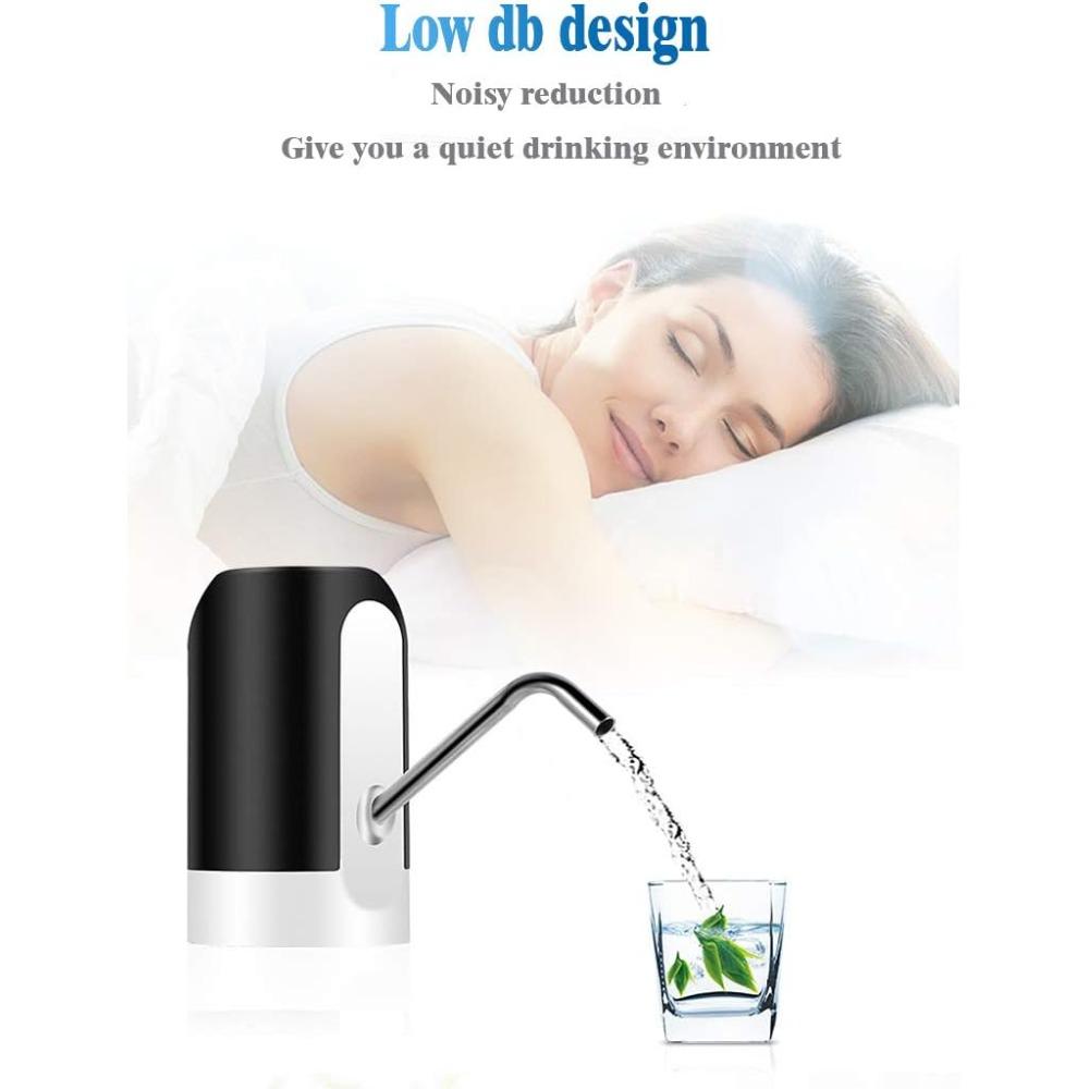 USB Rechargeable Water Dispenser for 1–5 Gallon Bottles, Portable One-Button Electric Water Pump, 1200mAh Battery, Bottle-Top Automatic Dispenser