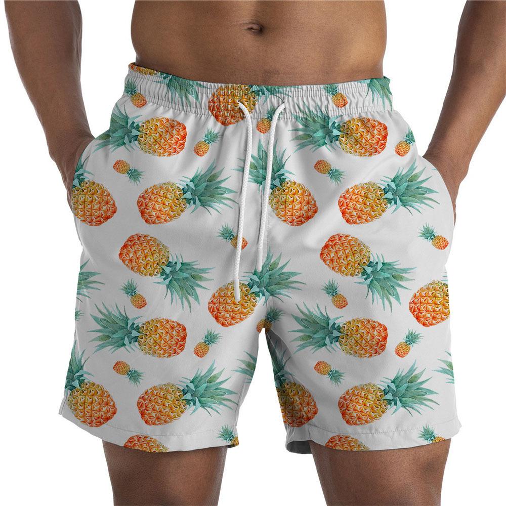 Летние мужские повседневные шорты с 3D-принтом на морском побережье, повседневные свободные прямые пляжные шорты