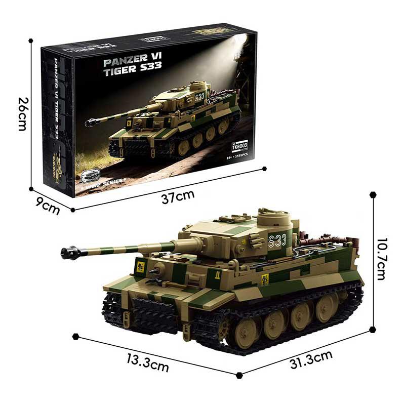 1559 деталей Модель Танка VI Ausf.E Тигр S33 Серия Армия Бронированная Машина Игрушка Строительные Блоки, Предмет Коллекционирования Для Военных Энтузиастов