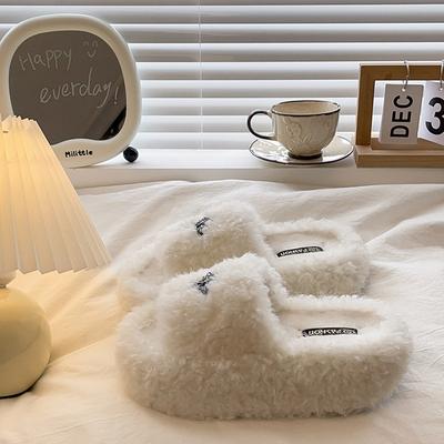 Интернет-знаменитость Мао Мао тапочки женские носят осень и зиму 2025 новые домашние супер огонь ins тренд нескользящая толстая подошва хлопковые мопы