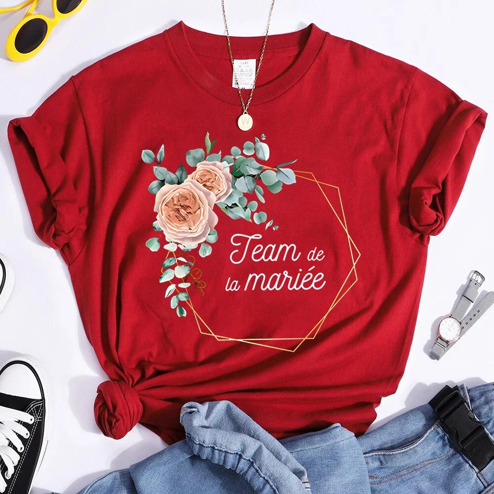 Футболка для подружек невесты Team Bride, парная, топы для свадебной вечеринки, футболка EVJF для команды невесты, подарки для девичника, КРАСНЫЕ футболки для девичника
