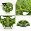 Detailed Reptile Texture Masque Old Witch Halloween for Adults, Horror Green Foam Half Cosplay Accessory Face Masquerade Party, Costume, Carnival