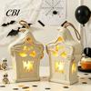 Indoor Festival Accents Halloween Light Up Tombstone Ornaments, Spooky Small Hanging Graveyard Decoration with Home Decor LED for Haunted House, Party