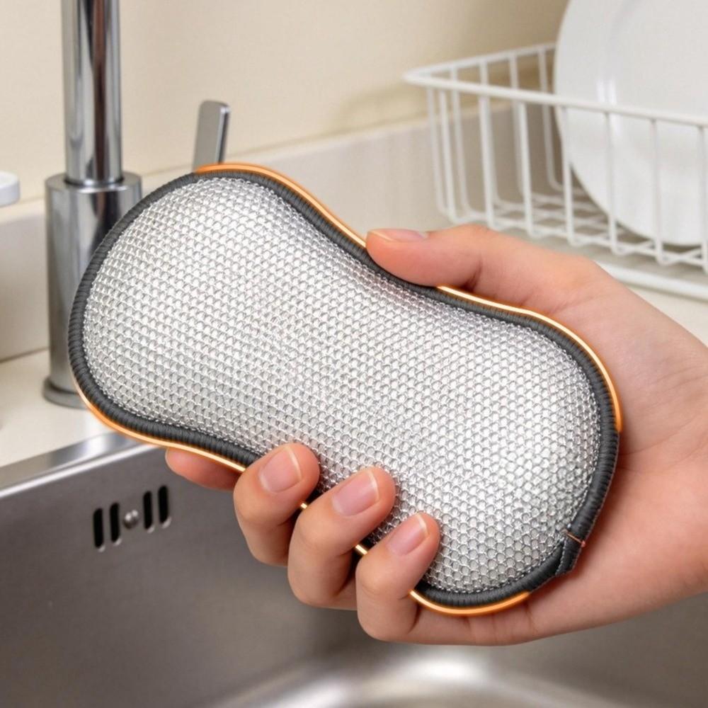 3/6PCS Microfiber Double-Sided Dishcloth Thickened Pot Scrubber Cleaning Sponges Pot Washing