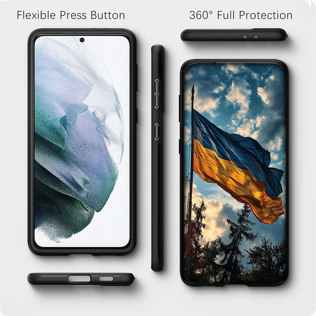 For iPhone 16 15 X XR Samsung Galaxy S24 S23 A16 A06 10Xiaomi Redmi Note 13 12 11 Pro Max 9 14 Plus Huawei OPPO Girl Ukraine Print Flag Map Phone Case