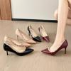 Fashion Women Pumps New Luxury Brand High Heels Shoes Women Metal Rivet Pointed Fashion Sexy Heels Women Wedding Shoes Zapatos De Mujer
