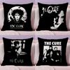 Vintage The C-Cure Rock Band Cushion Cover Plush Fabric Soft Double-Sided Printed Sofa Warm Winter Home Gift Pillow Cover
