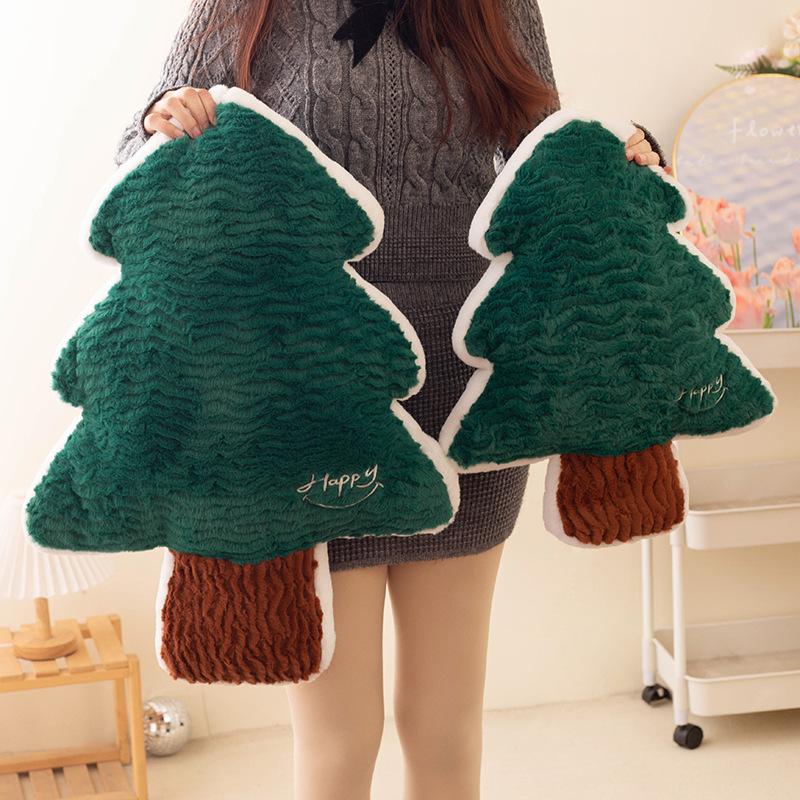 New Chinese Style Relaxing Tree Plush Pillow Fir Doll Bedroom Sofa Bedside Soft Cushion Office Lunch Break Pillow