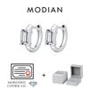 MODIAN 0.8CT Муассанит Серьга-гвоздик 925 Серебро Простой Прямоугольный Лабораторный Алмаз Кольца Серьги Для Женщин OL Изящные Украшения
