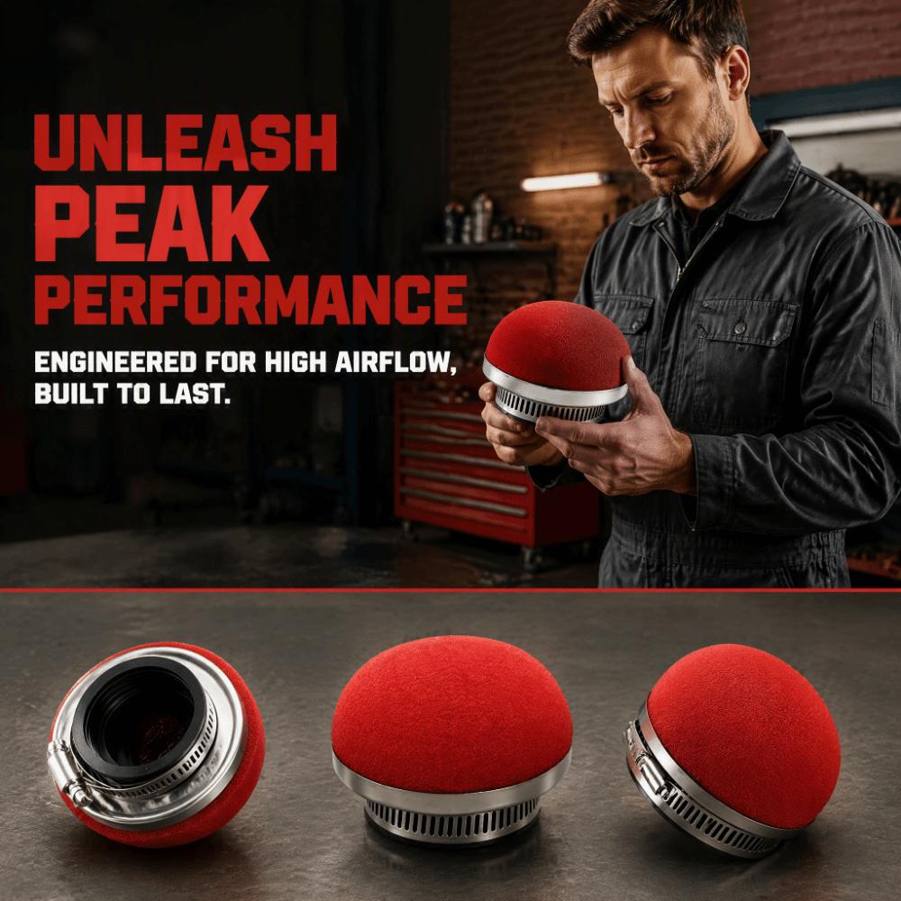 Sponge Material Sponge Filter Red Color Air Cleaner High Flow Intake Pipe Scooter Refit