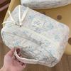 Women Travel Cosmetic Bag Large Capacity Quilted Cosmetic Organizer Bag Aesthetic Cosmetic Holder Bag Soft for Outdoor Travel