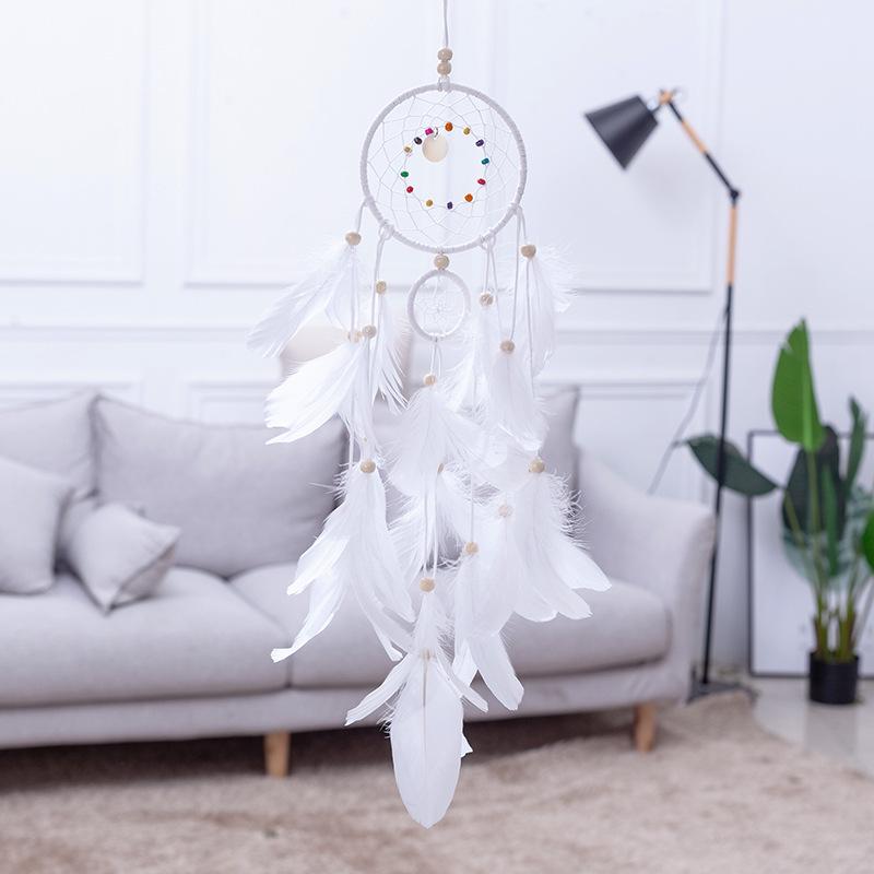 Подвеска-колокольчик в виде ловца снов «Три жизни, три мира» ручной работы — креативный подарок для украшения комнаты