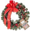Рождественский венок - CREATIVE HOME - Диаметр 35 см - Красный - Для помещений/Улицы - Элегантный