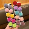 20 colorful random hairballs, rubber bands, sweet and cute hair rings suitable for daily use as hair accessories