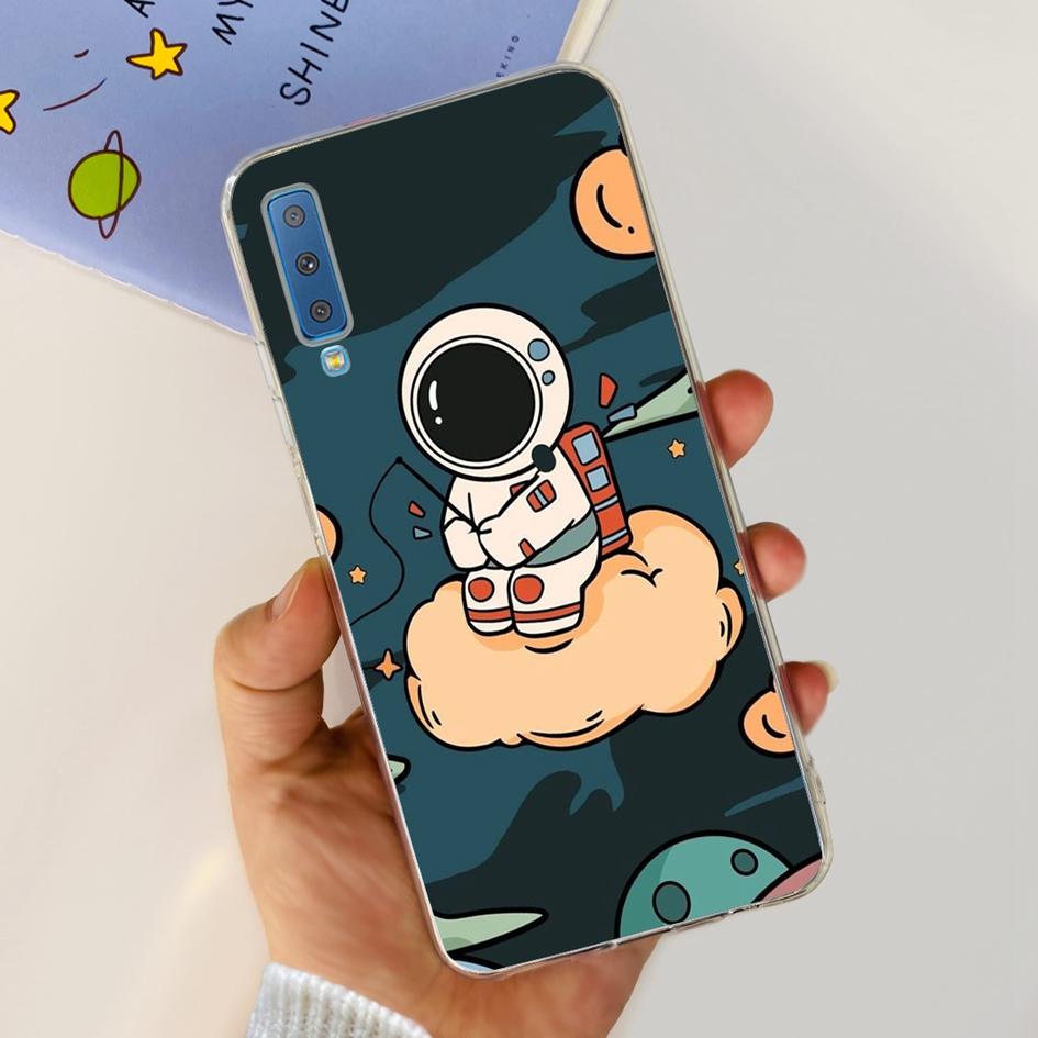 Силиконовый Чехол Для Samsung Galaxy A7 2018 Чехол A750 A750F Чехол Прозрачный ТПУ Модный Чехол Для Телефона Для Samsung A 7 2018 SM-A750F Fundas