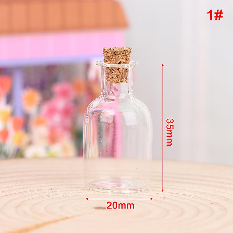 1:12 кукольных мини-стеклянных бутылок с пробковой крышкой для хранения крошечных баночек и флаконов, ваза Decortoy