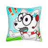 Игровые квадратные наволочки Tylers And Snowi, милые мультяшные чехлы для подушек, наволочка на молнии на заказ, декоративная наволочка для дивана 45*45 см