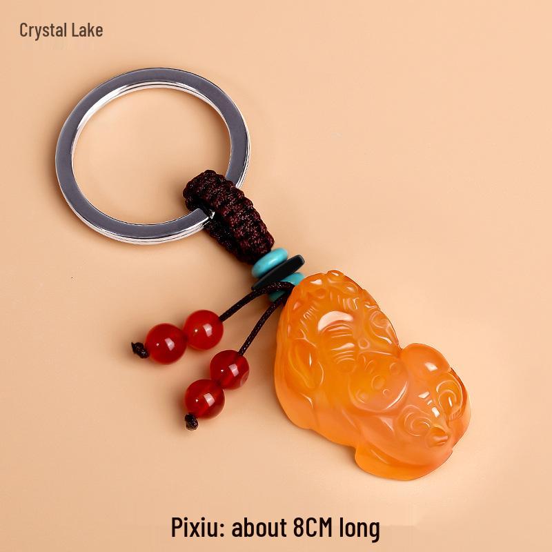 Халцедон Пиксю Брелок для богатства и Агат Подвеска «Пряжка мира»