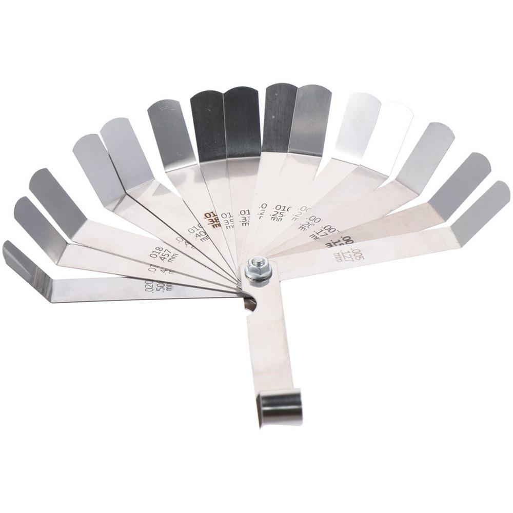 Stainless Steel 16 Blades 0.127-0.508MM Gauge 100mm Feeler Gauge Metric