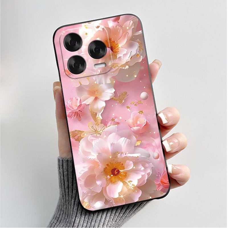 Printing Case For ZTE Blade V70 Vita Fundas For ZTE Nubia V70 Design Capa Soft Silicone Black Shell Cover Cute Flower Case Coque