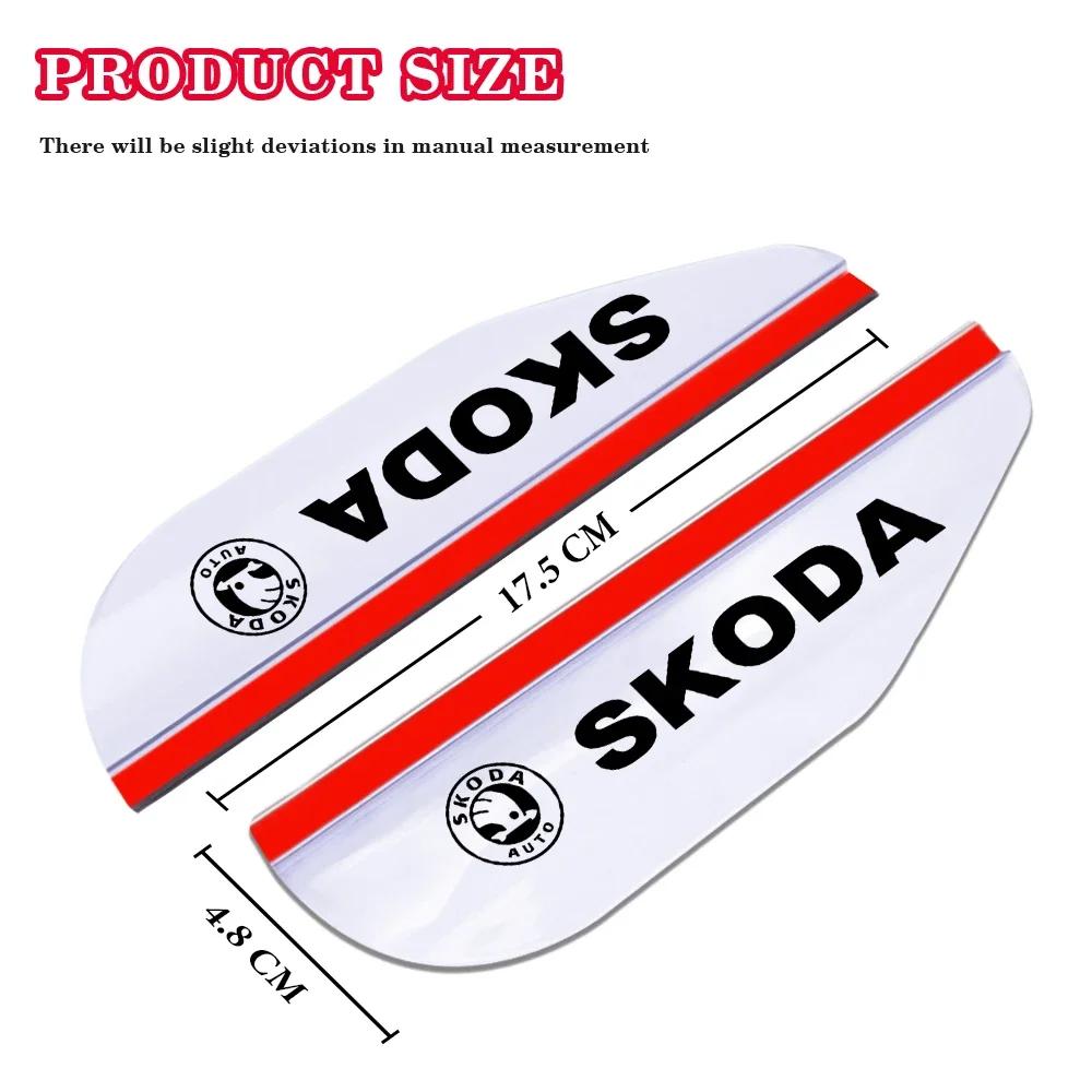 XLM4 2 Pack Car Rearview Mirror Rain Eyebrow Rain Cover Flexible PVC Rain Cover For Skoda Octavia Rapid Kodiaq Karoq Fabia Kamiq Supe