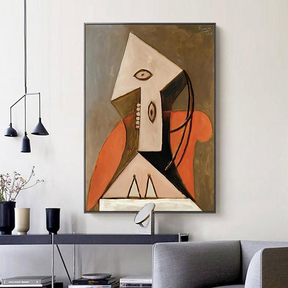 Пикассо абстрактное искусство настенный постер кубизм живопись от имени дома Декор в гостиную холст картина настенная картина печать произведение искусства