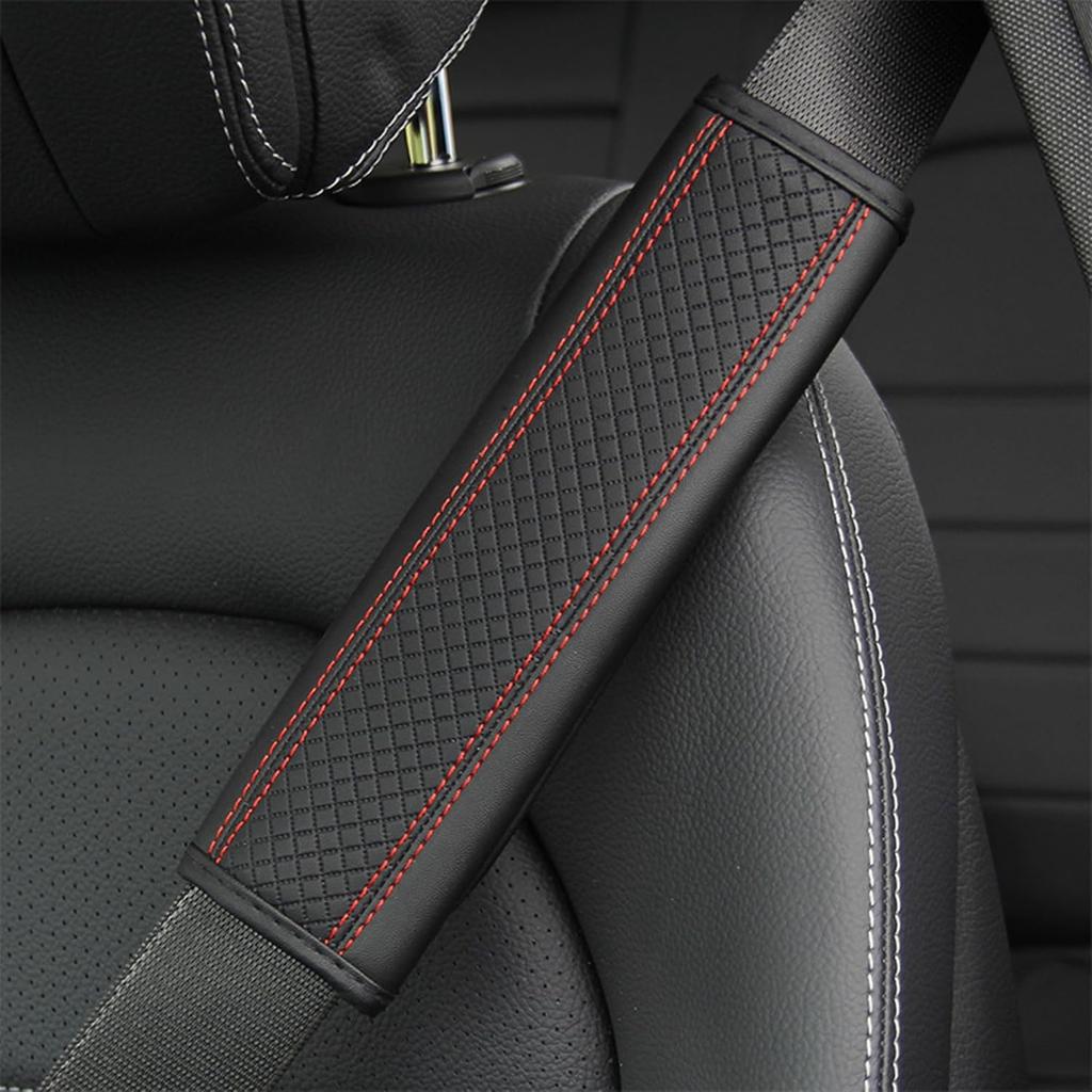 2PCS Car Seat Belt Cover, Soft Shoulder Strap Covers Harness Pads, Safety Leather Seatbelt Comfort Driving Cushion Protect Your Shoulder And Neck