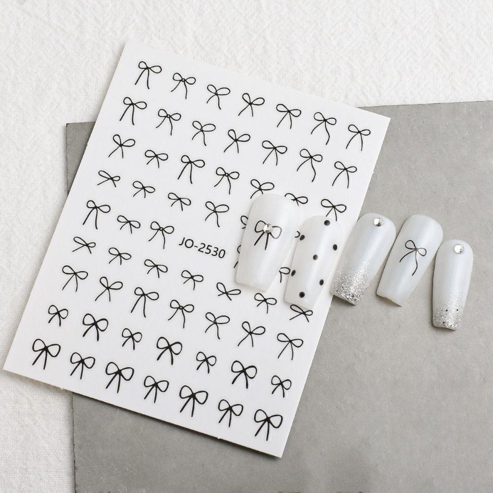 Waterproof Bow Nail Art Stickers Long Lasting Nail Art Sticker Nail Art Decoration  DIY Manicure