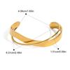 Yori Минималистичный Нержавеющая Сталь Металл Неправильной Формы 18K Золотое PVD Браслет Манжета Отличительные Украшения Оптом 2025