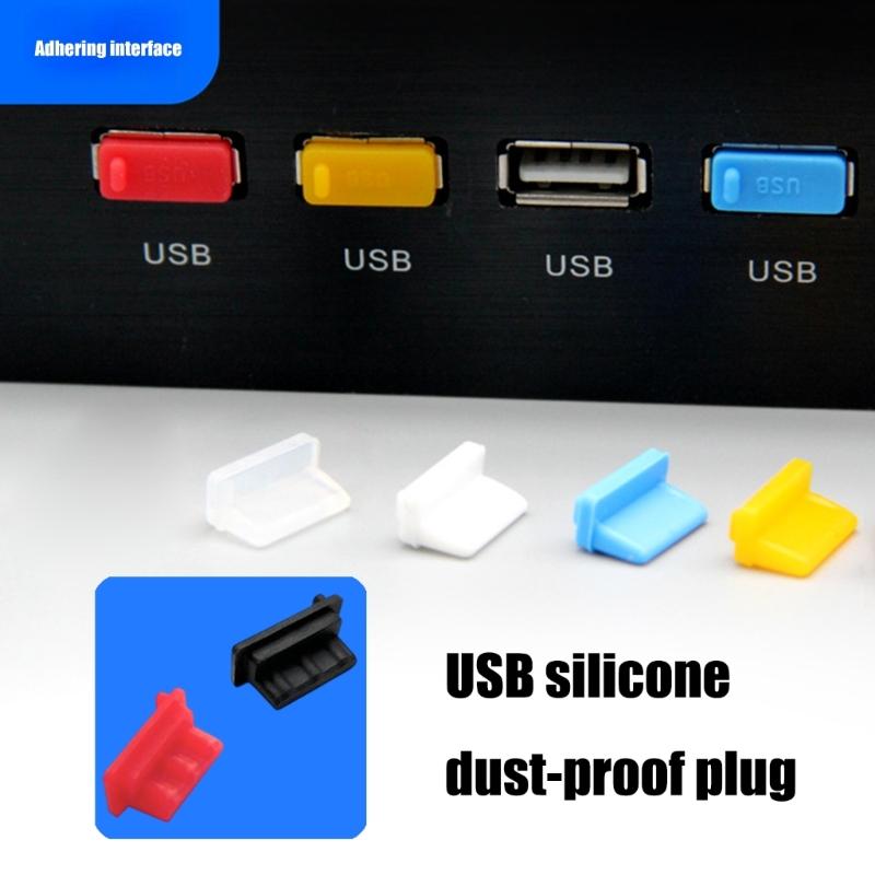10 шт. Заглушки для USB-портов Гибкие USB-интерфейсы Пылезащитные колпачки Силиконовые защитные заглушки для электронных устройств
