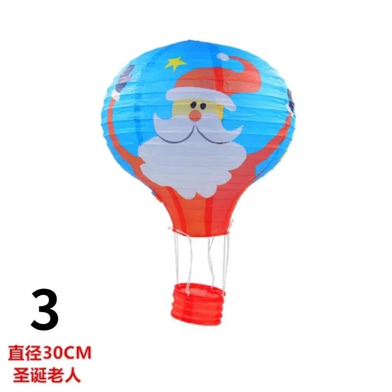1 шт Санта-Клаус олень воздушный шар 12 дюймов бумажный фонарь абажур DIY поделки потолочные подвесные рождественские украшения праздничные принадлежности